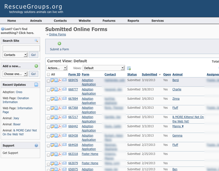 submitted-forms-rescuegroups
